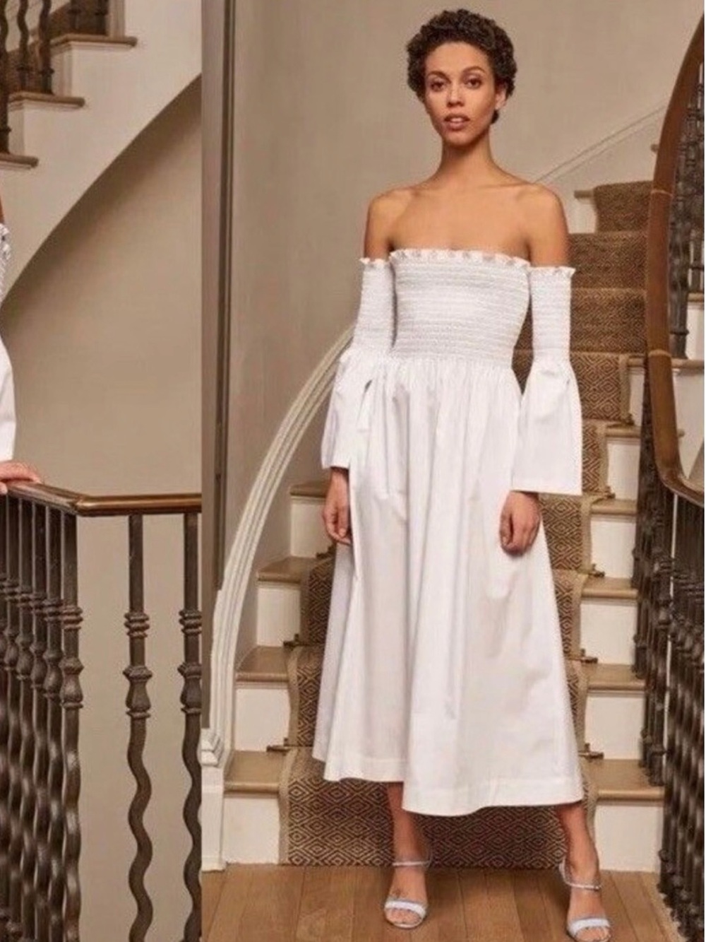 La Ligne New York. White Midi Dress. XS